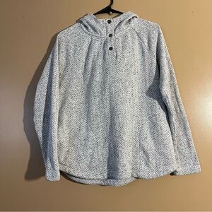 Kyodan Heathered Gray Button-Up Hoodie size medium